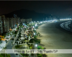 Nova iluminação na Praia do Itararé - São Vicente/SP - PROJETO RT ENERGIA