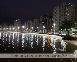 Nova iluminação na Praia do Gonzaguinha - São Vicente/SP - PROJETO RT ENERGIA